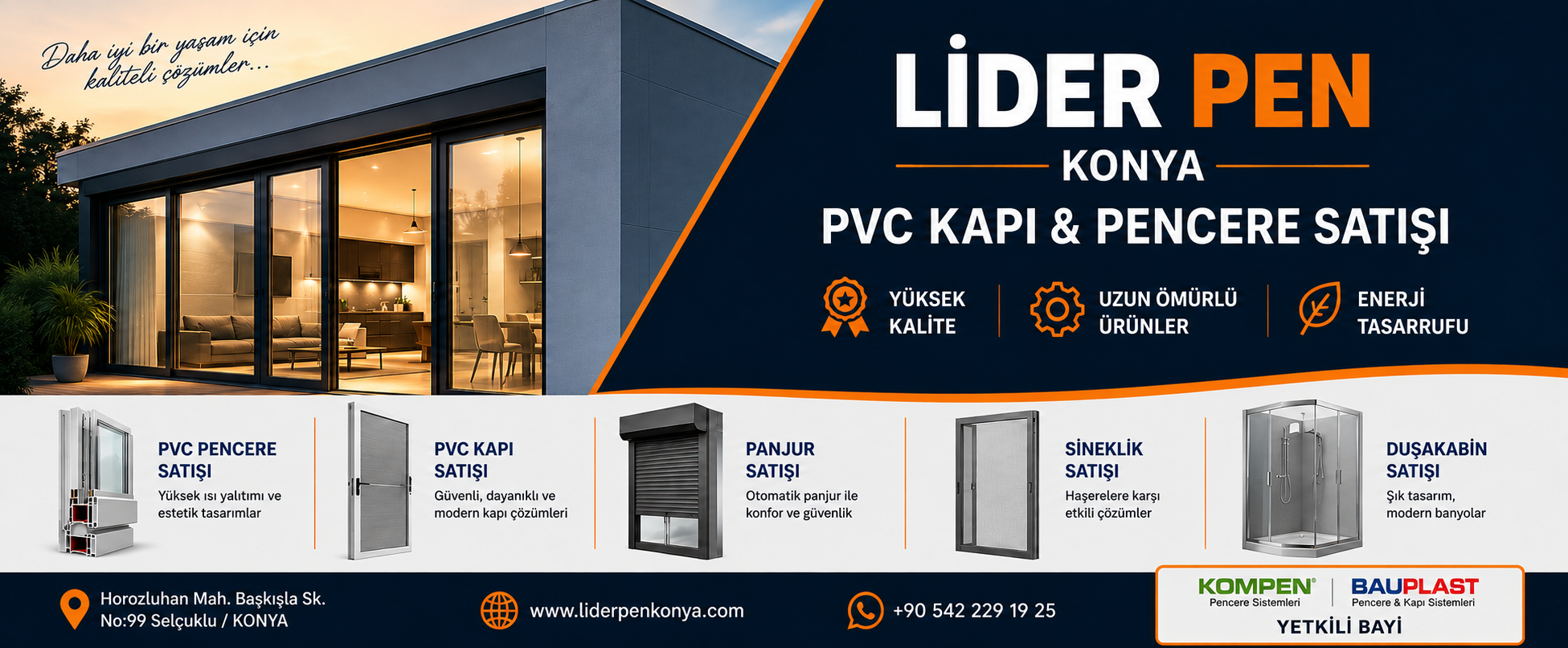 Lider Pen Konya PVC kapı ve pencere satışı